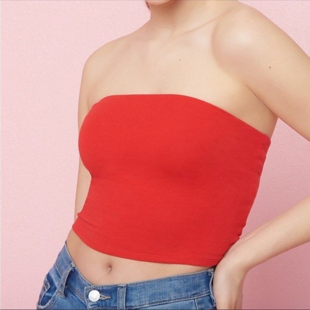 Garage red tube top